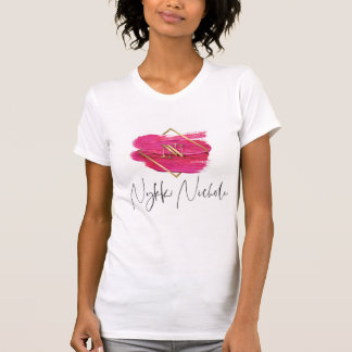Angepasster V-Neck Nykki Nichole-T - Shirt