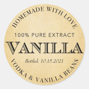 Angepasster Vanilla Extract VE005_01 Runder Aufkleber