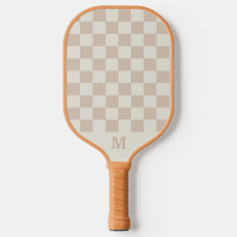 Angepasstes, beigefarbenes Muster Pickleball Schläger
