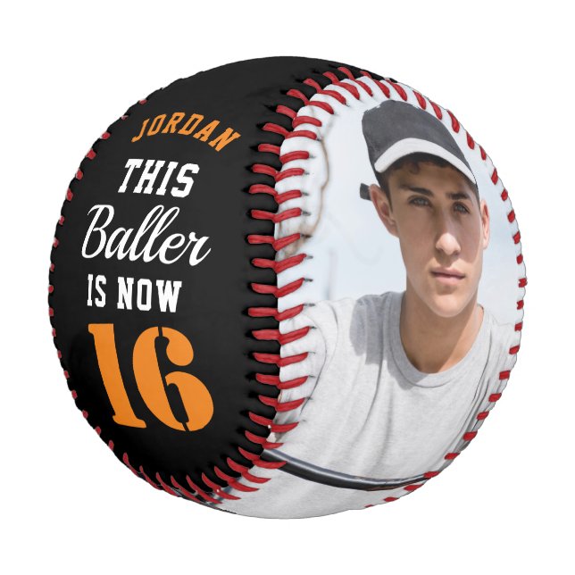 Angepasstes Cooles Geburtstagsgeschenk für Teenage Baseball (Schrägansicht)