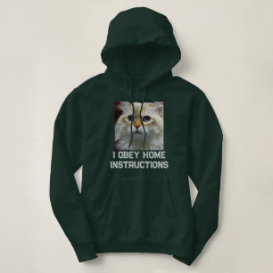 Angepasstes Deep Forest White Text Haustier Katzen Hoodie