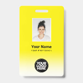 Angepasstes Employee Foto Gradient Yellow Ausweis