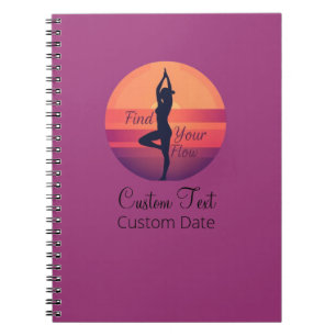 Angepasstes Finden Ihres Flow Sunset Yoga Notizblock