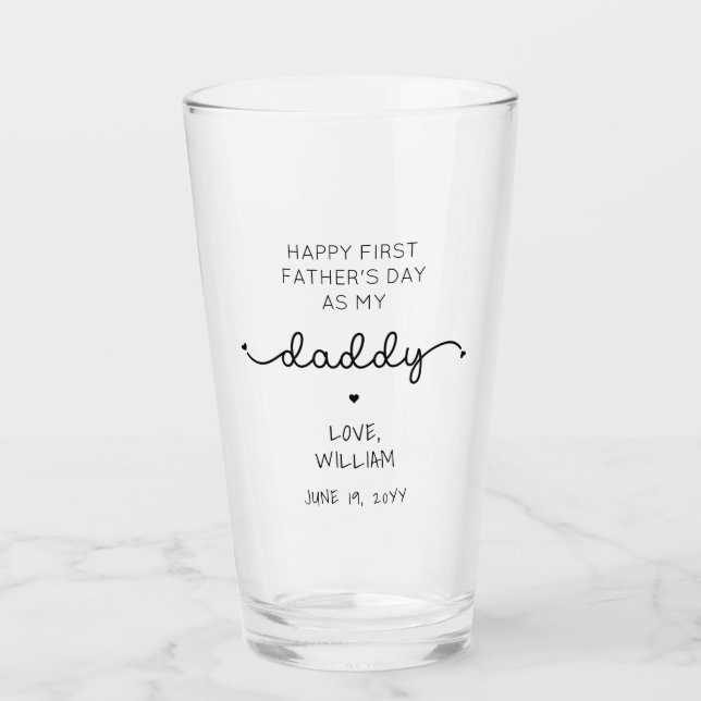 Angepasstes Geschenk des ersten Vaters NeuDaddy Ke Glas (Vorderseite)