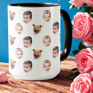 Angepasstes Gesicht, einzigartiges Familiengeschen Tasse