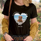 Angepasstes Herz gehört zum Foto für Hunde mit län T-Shirt (Von Creator hochgeladen)