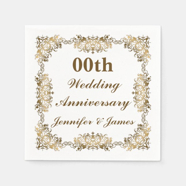 Angepasstes Hochzeitstag Serviette (Vorderseite)