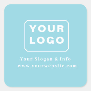 Angepasstes Ihr Logo Stylisches Minimal Business-L Quadratischer Aufkleber