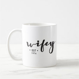 Angepasstes Jahr hier personalisiert Wifey Kaffeetasse