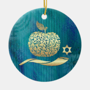 Angepasstes jüdisches Neujahr, Rosh Hashanah Keramikornament