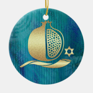 Angepasstes jüdisches Neujahr, Rosh Hashanah Keramikornament