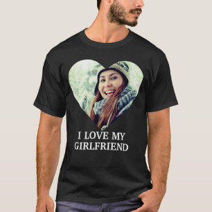 Angepasstes modernes Herz Foto Liebe meine Freundi T-Shirt