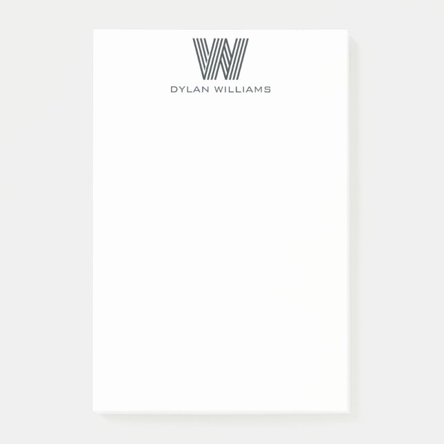 Angepasstes, modernes Minimalistisch geometrisches Post-it Klebezettel (Vorderseite)