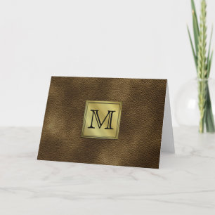 Angepasstes Monogramm-Bild gedruckt. Braun.