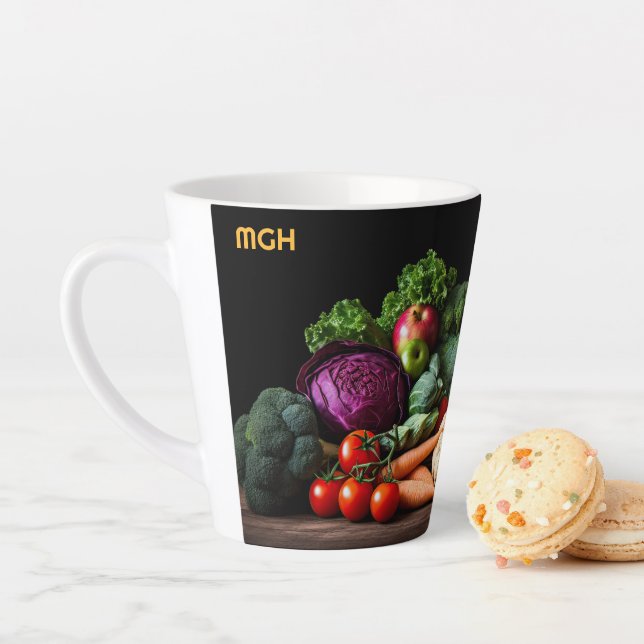 Angepasstes Monogramm frisches Gemüse Milchtasse (Beispiel)