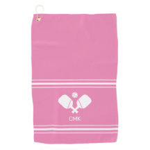 Angepasstes Monogramm Rosa Weißes Pickleball Sweat