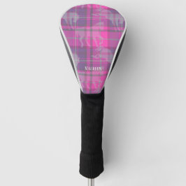 Angepasstes, pinkfarbenes lila Pferdeschwanzherz Golf Headcover