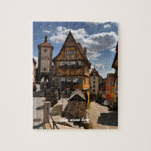 Angepasstes Puzzle von Rothenburg, Deutschland