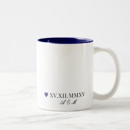 Angepasstes römisches Numerum Zweifarbige Tasse