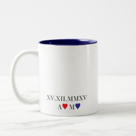 Angepasstes römisches Numerum Zweifarbige Tasse