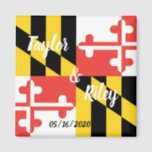 Angepasstes, Save the Date MD-Wedding-Magnet Magnet<br><div class="desc">Maryland Wedding Save the Date Magnet</div>