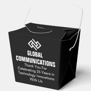 Angepasstes Schwarzes Firmenjubiläums-Party-Glück Geschenkschachtel