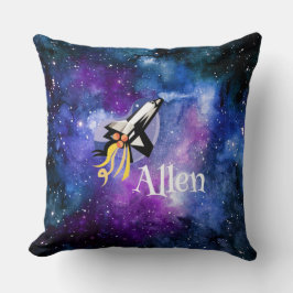 Angepasstes Space Shuttle im Weltraum Kissen