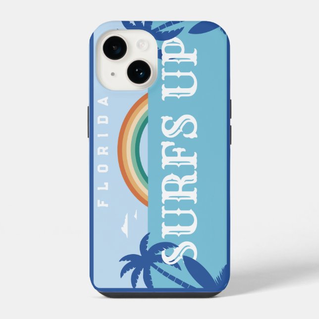 ANGEPASSTES SURFEN IN FLORIDA  iPhone 14 HÜLLE (Rückseite)