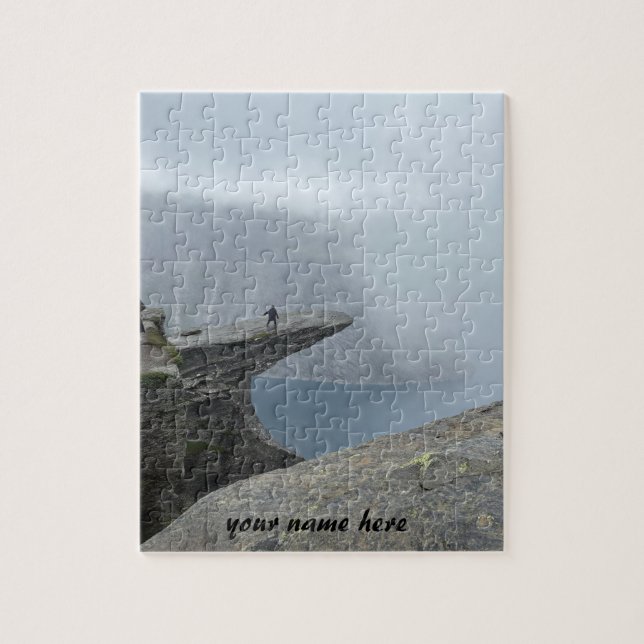 Angepasstes Trolltunga-Puzzle aus Norwegen  (Vertikal)