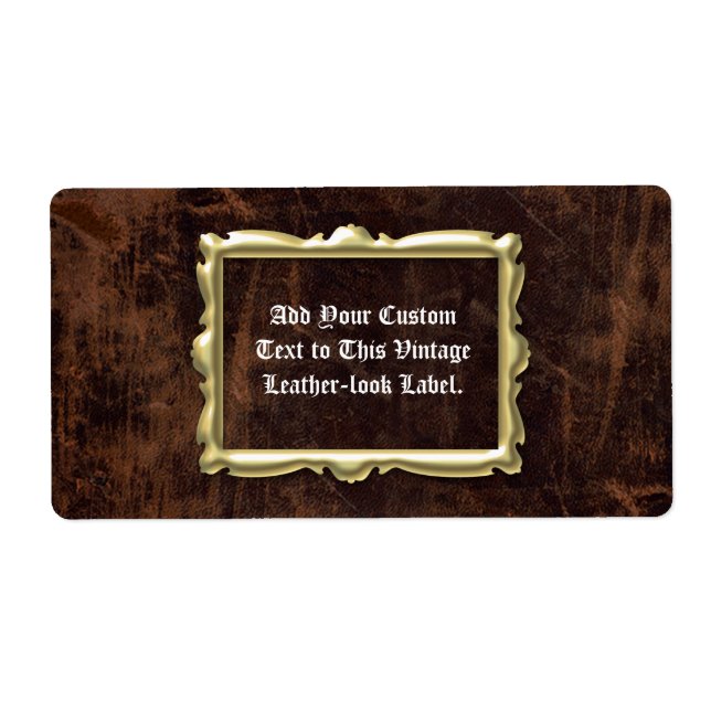 Angepasstes VintageLeather-Look-Label (Vorne)