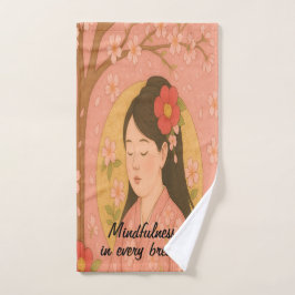 Angepasstes Zen-Yoga-Medizin Achtsamkeit Rosa Handtuch