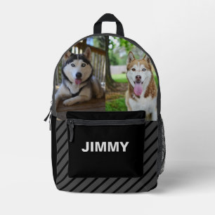 Angepasstes Zwei-Hund-Foto einfach fett Bedruckter Rucksack