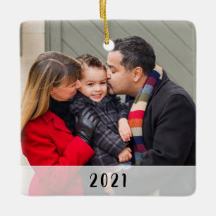 Angepasstes zweiseitiges Foto Keramikornament