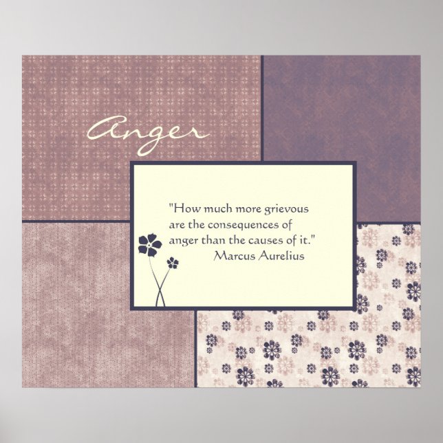 Anger Quote Poster individuell anpassbar (Vorne)