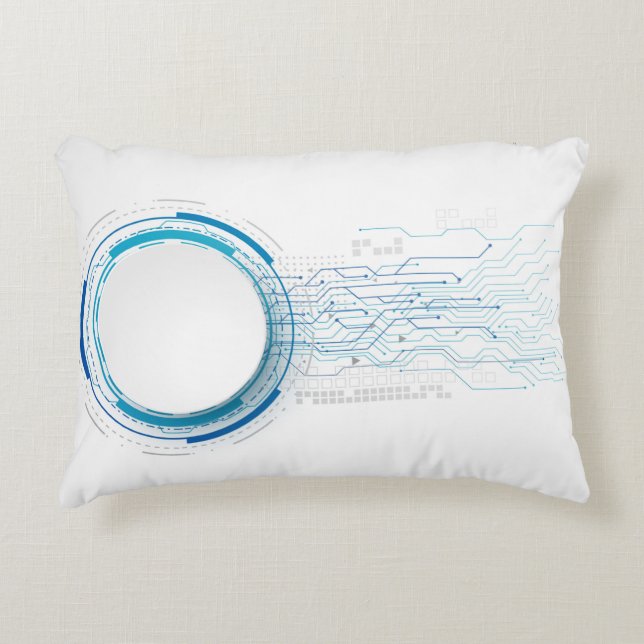 Angerautes Polyester Dekokissen (Vorderseite)