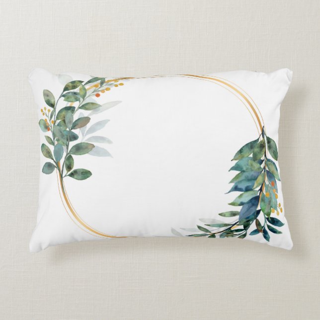 Angerautes Polyester Dekokissen (Vorderseite)