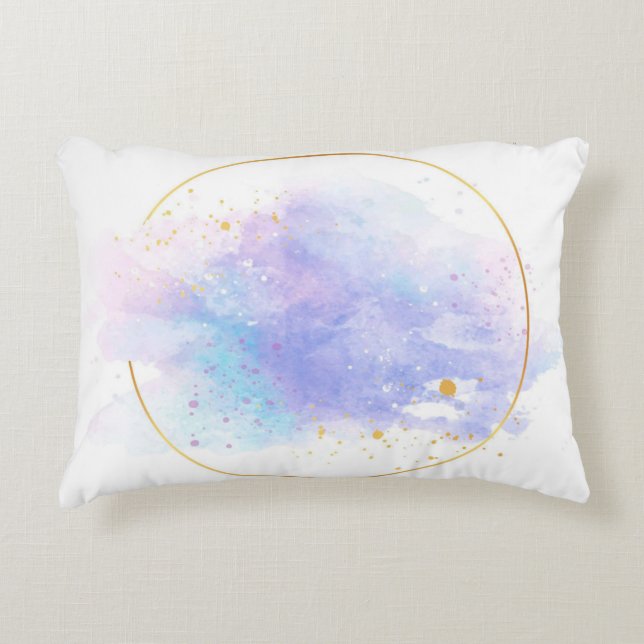 Angerautes Polyester Dekokissen (Vorderseite)