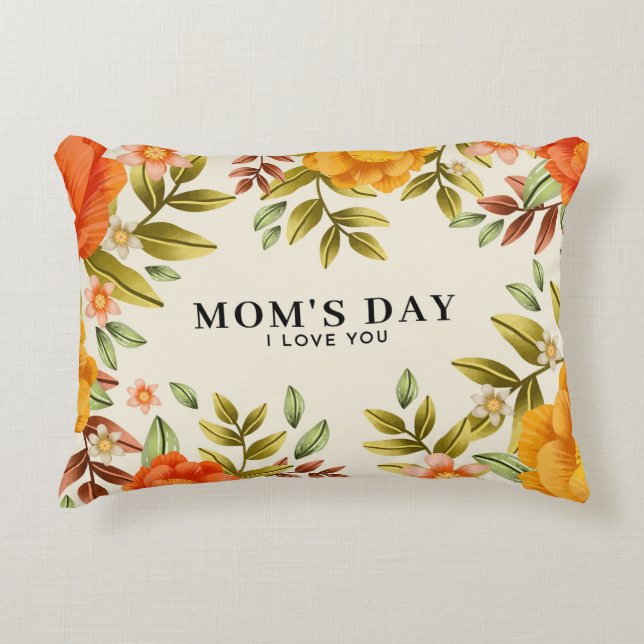 Angerautes Polyester Dekokissen (Vorderseite)