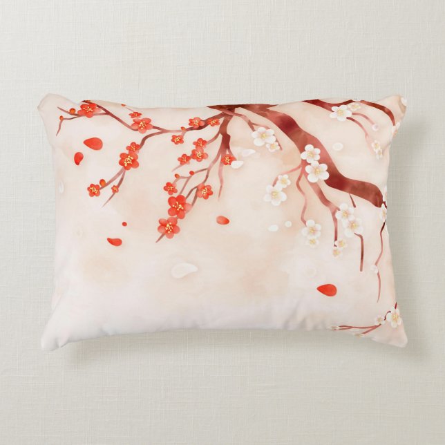 Angerautes Polyester Dekokissen (Vorderseite)