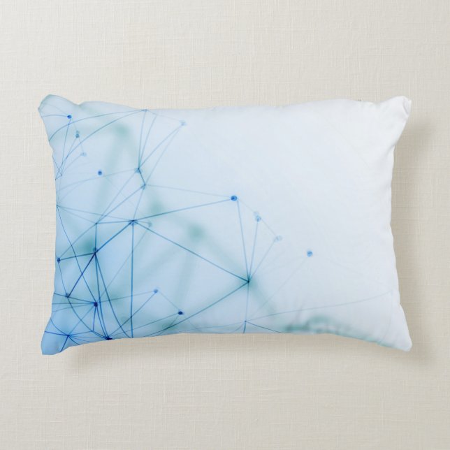 Angerautes Polyester Dekokissen (Vorderseite)