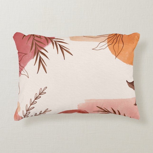 Angerautes Polyester Dekokissen (Vorderseite)