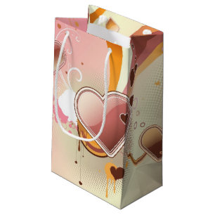 Angeredeter Entwurfshintergrund Kleine Geschenktüte