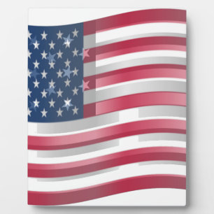 Angereicherte USA-Flagge: Wellige geschichtete Des Fotoplatte