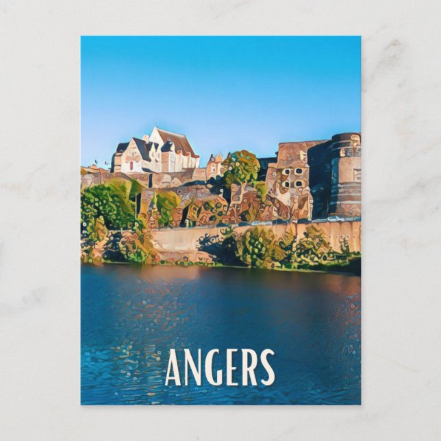 Angers Foto Vintage Postkarte (Vorderseite)
