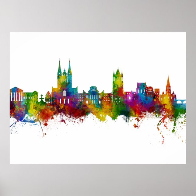 Angers France Skyline Poster (Vorne)