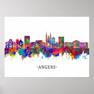 Angers France Skyline Poster