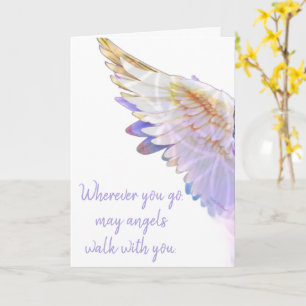 Anges avec vous Ange Lavande Aile Dorée Carte de V