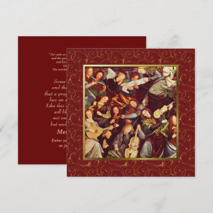 Anges musiciens. Cartes de Noël Plat Art