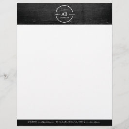 ANGESAGT- & EDGY-MONOGRAM-LOGO mit ARROW auf SCHWA Briefbogen