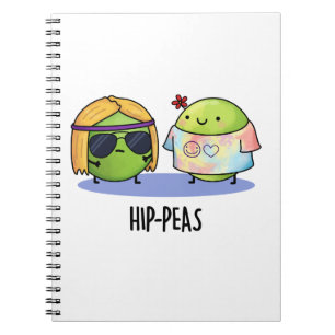 Angesagt-erbse Funny Hippie Peas Pun Notizblock